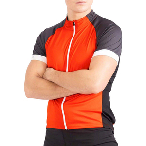 Maillot de cyclisme pour homme, manches courtes, respirant, séchage rapide, réfléchissant, fermeture éclair intégrale, vêtements de vélo - Product Image 1