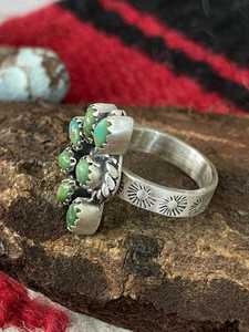 Handcrafted Kingman Turquoise Sterling <b>Silver</b> <b>Ring</b> Natural Gemstone Southwestern Western Boho Artisan <b>Statement</b> Jewelry - Product Image 2