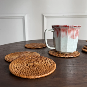 Sous-verres et tapis de table en rotin naturel, fournisseur d'usine, forme ronde durable pour usage domestique et hôtelier - Product Image 6