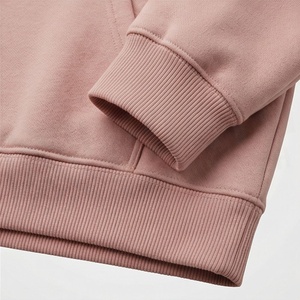 Sweat à capuche rose à fleurs pour femme en coton et bambou tricoté, manches longues, décontracté, pour le printemps, avec poches avant - Product Image 5