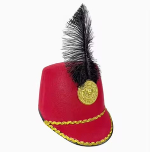 New Style Band Hat <b>Nutcracker</b> Guards Hat Parade Drum Major Hat with Feather Halloween Mardi Gras Knight Party Festive Hat - Product Image 2