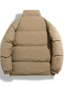 Premium Quality Factory Direct Custom Men's <b>Canvas</b> Puffer Jacket with Stand Collar Breathable Design Custom Colors & Sizes - Product Image 2