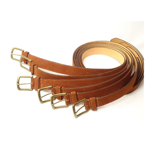 Ceinture en cuir de vachette personnalisable pour homme, style équestre décontracté, avec boucle ardillon, respirante, pour l'équitation sportive - Product Image 1