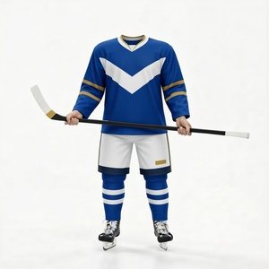 Ice Hockey Jersey <b>School</b> Team Uniform Custom Design Breathable Polyester Sublimated Sports <b>Kit</b> Plus Size - Product Image 3