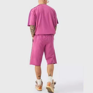 Ensemble T-shirt et Short 100% Coton 250G/420G Personnalisé pour Homme et Femme – Vêtements d'Été Vintage Délavés Coupe Oversize - Product Image 2