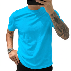 <b>Men's</b> <b>White</b> <b>Slim</b> <b>Fit</b> Short Sleeve <b>T</b>-<b>Shirt</b> 100% Cotton O-Neck Casual Jersey Knitted Blank Solid Color - Product Image 5