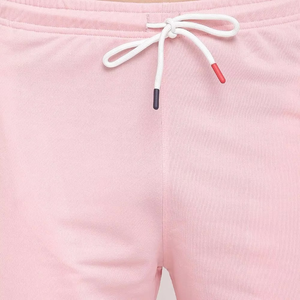 Pantalones Cortos Deportivos Rosa Pastel para Hombre, Cintura Elástica con Cordón, Tela Suave, Pantalones Cortos Casuales para Gimnasio y Correr con Bolsillos Laterales - Product Image 5