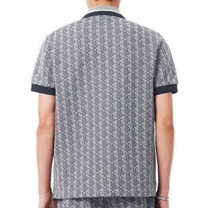 Polo Premium pour Homme OEM Coupe Classique Tricot Jacquard Respirant Durable Col Contrastant Mélange de Coton Manches Courtes Haut Côtelé - Product Image 2