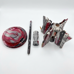 Plateau de table carré en bois marbré de qualité supérieure, avec incrustation artisanale, surface de luxe pour travaux d'aiguille, vente en gros - Product Image 1