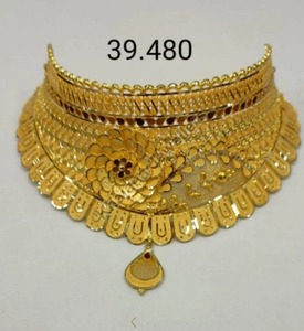 Juego de Collar de Novia Chapado en Oro de 24K para Boda y Fiesta - Product Image 3