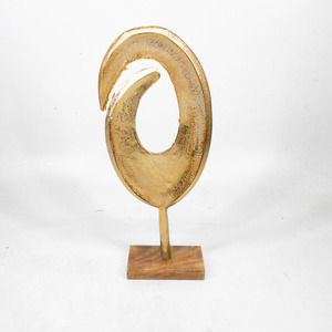 Escultura Metálica Abstracta de Aluminio de Lujo Moderno, Figura Decorativa Hecha a Mano para Consola de Sala de Estar - Product Image 3