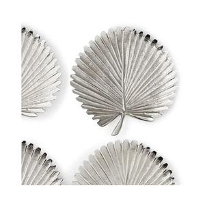 Sous-verres en aluminium et laiton de haute qualité en forme de feuille, couleur or ivoire, personnalisables pour tasses à thé ou verres - Product Image 1