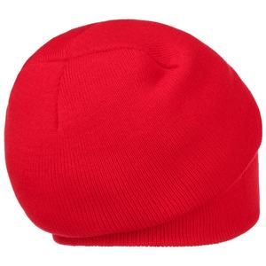Solid Red Knit <b>Beanie</b> Winter <b>Hat</b> with Folded Cuff Knitted Cap for <b>Men</b> Women - Product Image 3