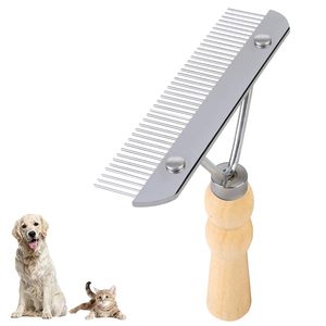 Peigne de toilettage classique en acier inoxydable écologique pour chiens et chats |   Peigne démêlant 48 broches anti-rouille pour poils d'animaux épais, fins et longs - Product Image 4