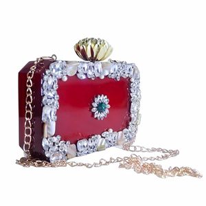 Bolso de mano de resina con bolsillo, cartera de diseñador, bolso de mano para novias, fiestas, y eventos, para mujer - Product Image 4