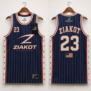 Jersey Basket Throwback Otentik Warna Biru Dongker Oranye-Putih Kustom Terlaris Industri Grosir Langsung - Product Image 2