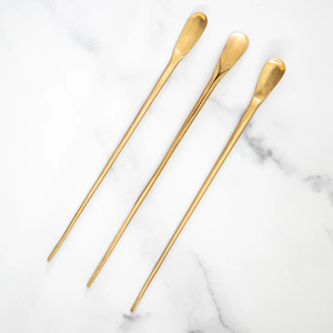 Cuchara de Barra Moderna de Latón, Utensilios de Barra Personalizados, Diseño Moderno, Cuchara Mezcladora de Acero Inoxidable Reutilizable de Alta Calidad - Product Image 4