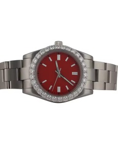 Nuevo Reloj de Lujo con Correa de Cuero Brillante y Diamantes de Laboratorio DVVS Moissanite, Relojes de Lujo Hechos a Mano para Hombre, Disponibles en Stock - Product Image 1