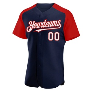 Camiseta de Béisbol Roja Marinera en Oferta, con Botones, Ligera, de Poliéster, Ropa Deportiva de Equipo, Logotipo, Nombre y Número Personalizables, Directo de Fábrica - Product Image 3