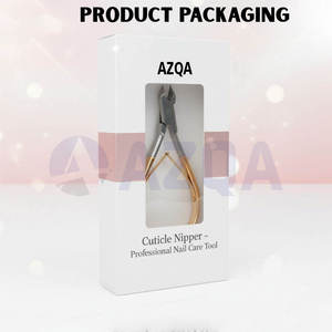 Vente en gros de pinces à cuticules en acier inoxydable avec manche plaqué or, outil professionnel pour le soin des ongles, coupe biseautée précise, manucure et pédicure - Product Image 2