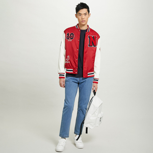 เสื้อแจ็คเก็ตวาร์ซิตี้สไตล์สตรีท Touchdown Sport USA สำหรับผู้ชาย ปักลายเชนิลล์ คอตั้ง เสื้อแจ็คเก็ตตัวนอกแบบวาร์ซิตี้ Letterman - Product Image 6