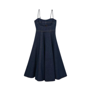 Robe en jean pour femmes, vêtements décontractés en coton, fabrication OEM ODM, vente en gros directe d'usine - Product Image 1