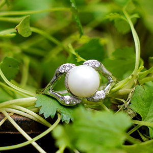 925 Sterling Silver Pearl <b>Ring</b> Freshwater Pearl Wedding <b>Ring</b> Elegant Fine Jewelry For Women - Product Image 3