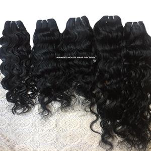 Proveedor indio al por mayor Virgen sin procesar Remy cutícula alineada cabello humano onda regular textura suave brillante máquina doble trama - Product Image 1