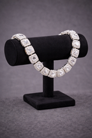 Meilleur Bracelet Tennis Diamant Or 10 carats Taille Coussin Diamants de Laboratoire Luxe Haut de Gamme Bijou Élégant pour Soirée et Cadeau