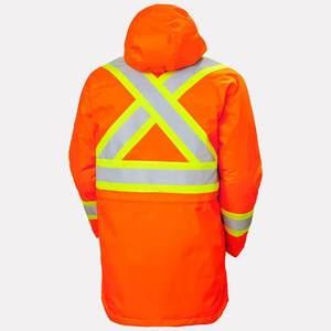 Veste de sécurité unisexe haute visibilité imperméable ZULARI IMPEX avec capuche et bandes réfléchissantes, certifiée CE, pour la détection des aiguilles, vêtements de travail - Product Image 4