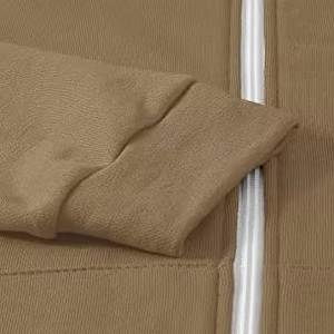 FARMAN TRADERS Damen Khaki Kapuzen-Reißverschluss-Trainingsanzug Set Lässige Einfarbige Jacke Hose Sportbekleidung Outfit Fitness Outdoor-Aktivitäten 100% - Product Image 6