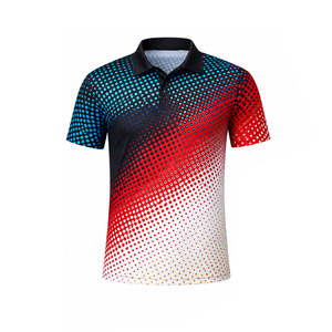 Conjunto de polo y pantalones cortos para hombre con estampado de puntos, de secado rápido, deportivo, para verano, de poliéster y spandex, tejido de punto, conjunto de verano para hombre - Product Image 3