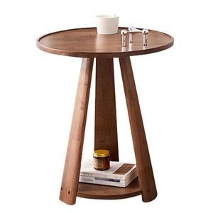 Mesa auxiliar de madera hecha a mano, cuidadosamente elaborada para un aspecto auténtico y una sensación de madera natural. - Product Image 6