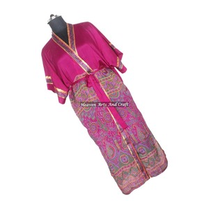 KL001 Colección Otoño-Invierno, Kimono Largo de Seda y Poliéster, Estilo Vintage, Ropa Casual de Secado Rápido, Estilo Bohemio - Product Image 6