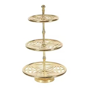 Support à gâteau élégant en métal à 2 niveaux, présentoir à gâteau, plateau de service pour desserts, décoration de table - Product Image 3