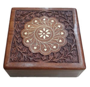 Caja de madera de acacia, caja de gran calidad para joyería, joyero único para el hogar y joyería antigua para especias - Product Image 5