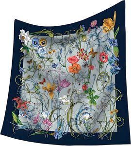 Pañuelos de seda de poliéster negros personalizados al por mayor para mujer, con logo impreso, de satén, cuadrados, de alta calidad, en stock - Product Image 6