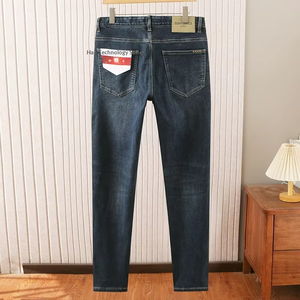 Nuevos Jeans Casuales de Mezclilla Lavada para Hombre, Etiqueta Sea Shear, Elásticos de Moda para Invierno, de Cintura Media, Pierna Recta, de Tela Gruesa, Pantalones Largos, Talla Mediana - Product Image 4