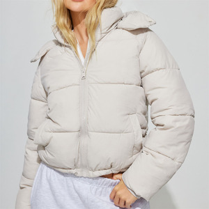 แจ็คเก็ตพัฟเฟอร์แฟชั่นสำหรับผู้หญิง สไตล์คนเมือง สำหรับฤดูหนาว อุ่นสบายด้วยผ้าฝ้ายบุนวม ระบายอากาศได้ดี ผ้าแคนวาส - Product Image 4