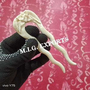 Buffalo Natural Bone <b>Hair</b> <b>Pin</b>/stick Eco-Friendly and New style 2026 year <b>for</b> Bone <b>hair</b> <b>pins</b> are used to secure <b>buns</b> and twists. - Product Image 6