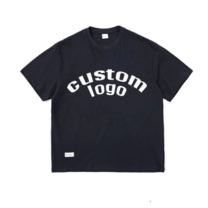 T-shirt en jersey de coton pour homme avec logo personnalisé, manches courtes, col rond, coupe décontractée, respirant, imprimé sur le devant, blanc, marine, gris - Product Image 4