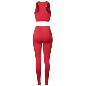 Fournisseur en gros propose des ensembles de yoga 2 pièces de haute qualité pour femmes avec logo personnalisé et service professionnel. - Product Image 4
