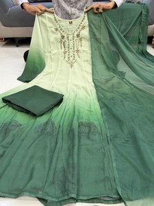 Robe traditionnelle indienne pakistanaise Anarkali Salwar Kameez pour adultes robe ethnique Bollywood à la mode pour la fête prix de gros - Product Image 2