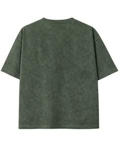 Camiseta Gráfica de Anime Samurai Verde Oscuro para Hombre, Algodón, Estilo Urbano, Estampada, Informal, de Verano, con Logotipo Personalizado, Fabricante OEM - Product Image 2