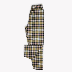 Men's Checkered Cotton Pants Elastic Waist Casual Autumn Wear Straight Fit Midweight Oxford Fabric Spring Wear - Product Image 5