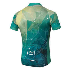 Maillot de cyclisme zippé élégant en tissu polyester respirant et écologique pour l'entraînement et les loisirs - Product Image 2