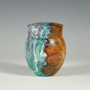 Tarro de madera para almacenamiento en la cocina con tapa, para guardar especias secas, hierbas, granos de café, hojas de té y productos esenciales de despensa. - Product Image 4