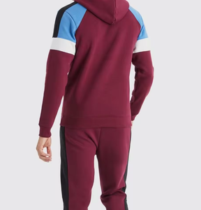 Conjunto Deportivo de Dos Piezas para Hombre, Sudadera con Capucha y Pantalones Deportivos, Estilo Urbano, con Bloques de Color, Logotipo Personalizado - Product Image 5