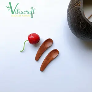 Handgefertigter kosmetischer Holzlöffel Mini-Löffel aus vietnamitischem Naturholz Gesichtscreme-Löffel sicher für Ihre Haut Größe 6 cm
