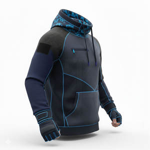 Hoodie de combat au design élégant et en tissu extensible, parfait pour les arts martiaux, les entraînements de fitness et les activités sportives. - Product Image 4